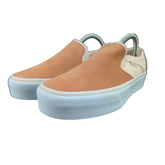 VANS Asher Platform Color Block Peach Slip On Shoes Women's Sizes 6 - 11 - Picture 6 of 9